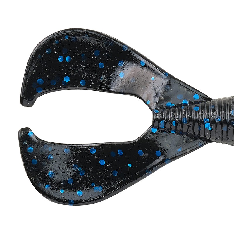 PowerBait The Boss Grub Black Blue Fleck 3in | 8cm