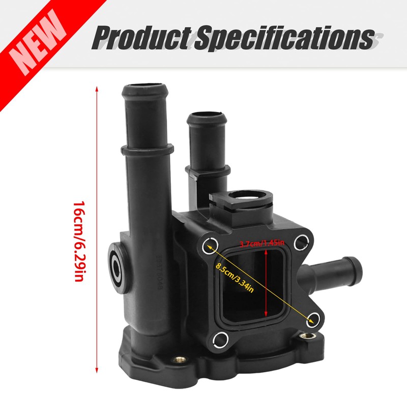 Hoypeyfiy Thermostat Housing Cover Base Replacement for Vauxhall Opel Astra