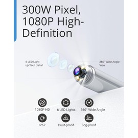 BEBIRD Wax Removal Tool: R1 Upgraded Ear Canal Cleaner with 1080P Camera, Smart Visual Wax Remove Kits with 6 LED Lights & Multi Replacement Tip for Daily Cleaning Ear