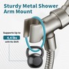 BRIGHT SHOWERS All Metal Handheld Shower Head Holder, Adjustable Shower