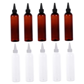 Healeved 10pcs Travel Toiletry Bottles Set Pump Bottle Dispenser Portable Refillable Shampoo Containers for Travel