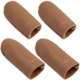 JYvivid 2 Pairs Needle Felting Knitting Finger Protector, Embroidery Crochet Finger Guards, Leather Thimbles for Hand Sewing, Thimble Protectors for Craft, Needlework Handmaking