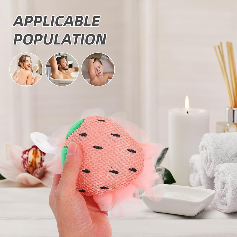 Esponjas vegetales en forma de fruta – 4 piezas reutilizables