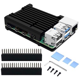 GeeekPi Raspberry Pi 4 Passive Cooling Case, Raspberry Pi Armor Case, Raspberry Pi 4 Aluminum Alloy Case, Perfect for Raspberry Pi 4 Model B