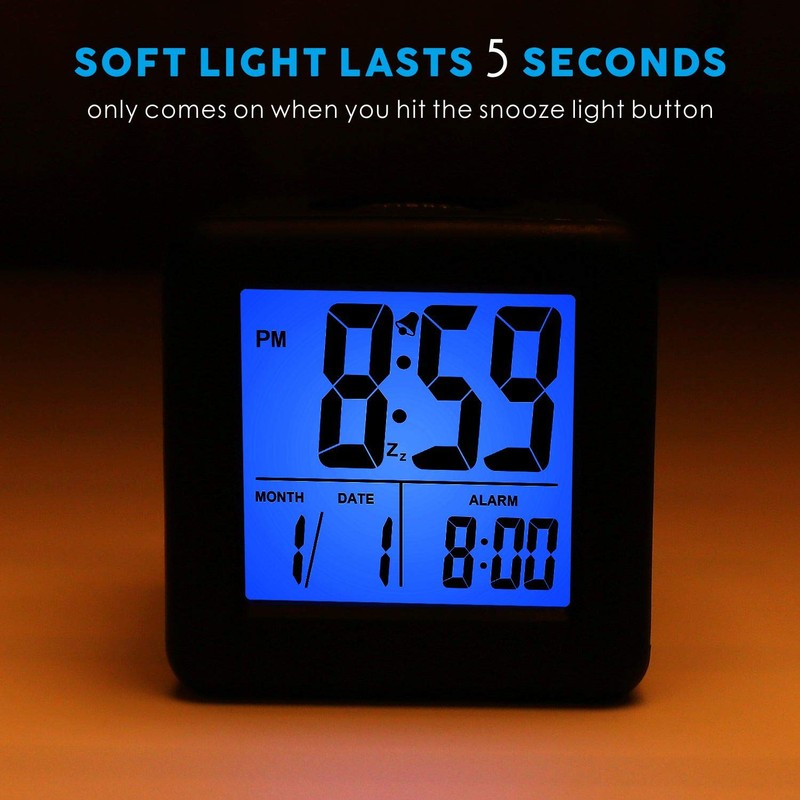 Plumeet Digital Alarm Clock Kids Alarm Clock with Snooze and