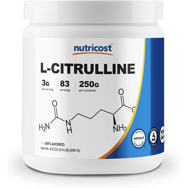 Nutricost Pure L-Citrulline (Base) Powder 250 Grams