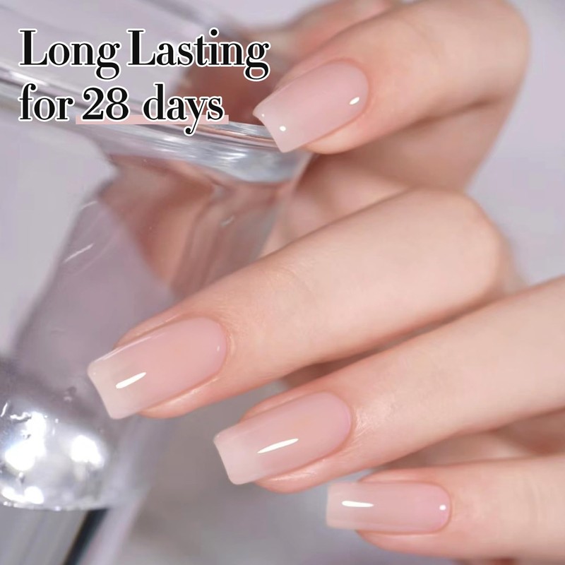 Double Rhythm Translucent Gel Polish Sheer Neutral Natural Light Milky