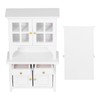 1:12 Dollhouse Cabinet Wooden Simulated Miniature Kitchen Furniture Decoration AccessoriesWhite