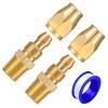 Breezliy Premium Solid Brass 2PCS Reusable Replacement Fitting For 1/4-Inch