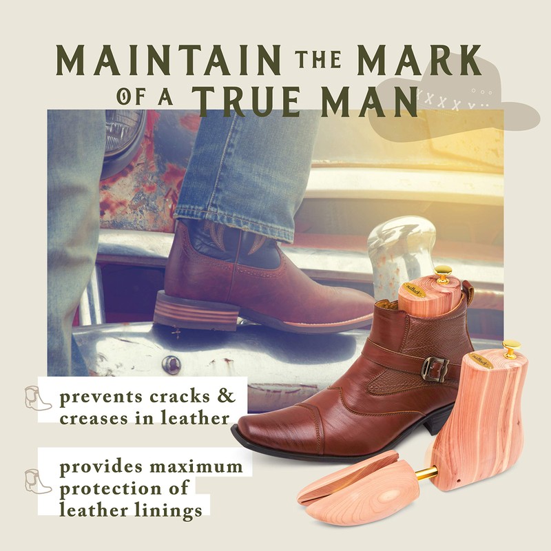 Stratton Boss Cedar Boot Tree For Men - Aromatic Red