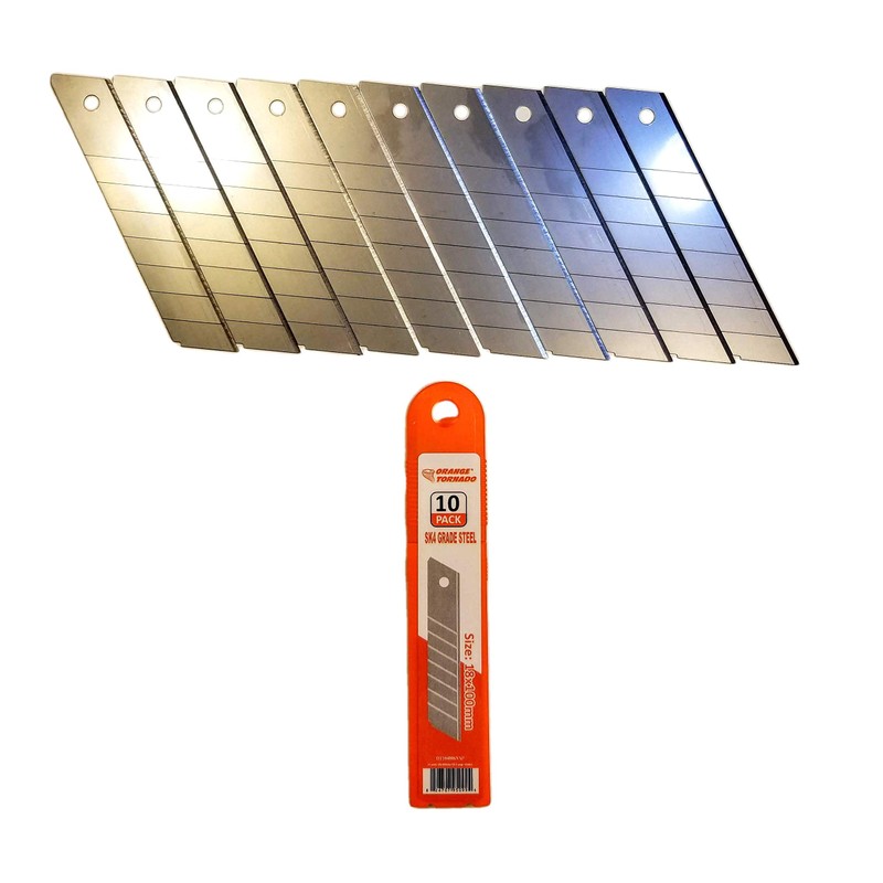 ORANGE TORNADO Snap Off 18mm x 100mm SK4 Utility Blades…