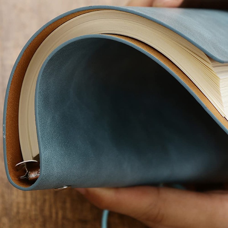 Leather Notebook, A5/A6/B5 Writing Notebook 9 Holes Refillable Diary Travel