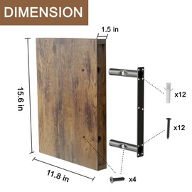 Sumbame Rustic Brown 12 Inch Deep Floating Shelves for Wall Set of 2,Wood Shelving Live Edge Shelves Display for Wall Storage,Bathroom Wall Shelf Decor for Living Room,Bathroom,Bedroom,Kitchen, Office