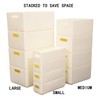 Small Narrow Storage Bins 10.2"(L)×7.1"(W)×5.3"(H) Foldable Plastic Baskets