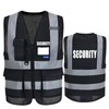 AYKRM Safety Vest Yellow Orange Black Folder Security Fire Protection