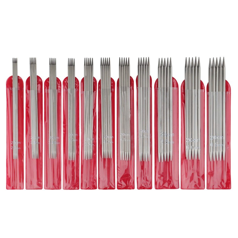 Coopay Knitting Needles Set, 55 Pieces Stainless Steel Double Pointed