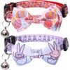 Lamphyface Easter Cat Collar Breakaway with Cute Bow Tie and