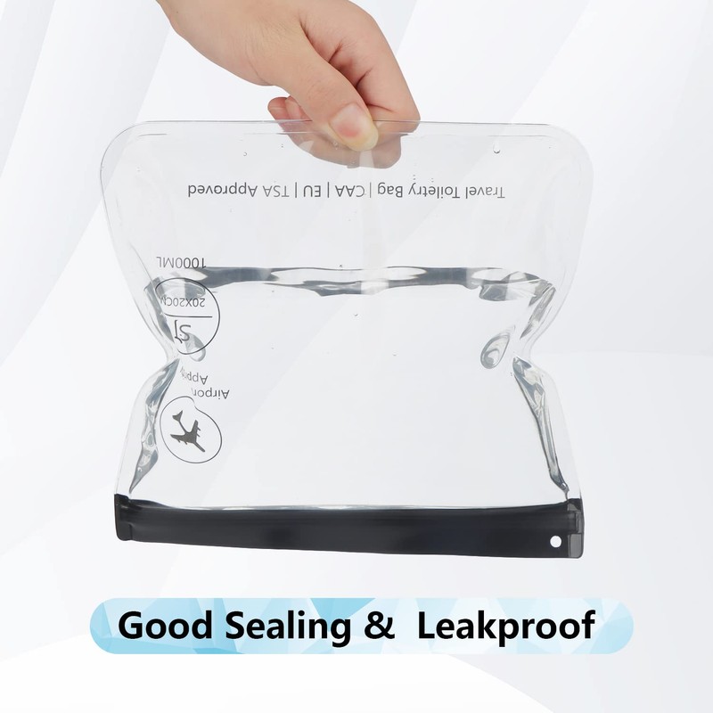 SLIJAR Transparent Toiletry Bag with Lanyard, clear