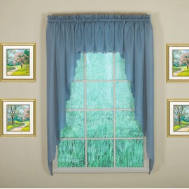 Today's Curtain Emelia Original Voile Swagger Pair 63", Wedge Blue, 90" W x 63" L