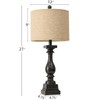 BOBOMOMO 27" Farmhouse Table Lamp Set of 2 with USB