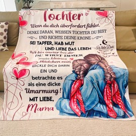 Cuddly Blanket for My Daughter, Letter to My Daughter, Positive Encouragement from Mother to Daughter, Super Soft Flannel Blanket, Sofa Blanket, Birthday, Christmas, Graduation, Gift for Daughter