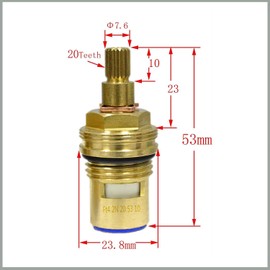 Damixa Tap Replacement Parts Ceramic Tops 1/2 Inch Valve Fittings Replacement Parts 90° Rotation Cold