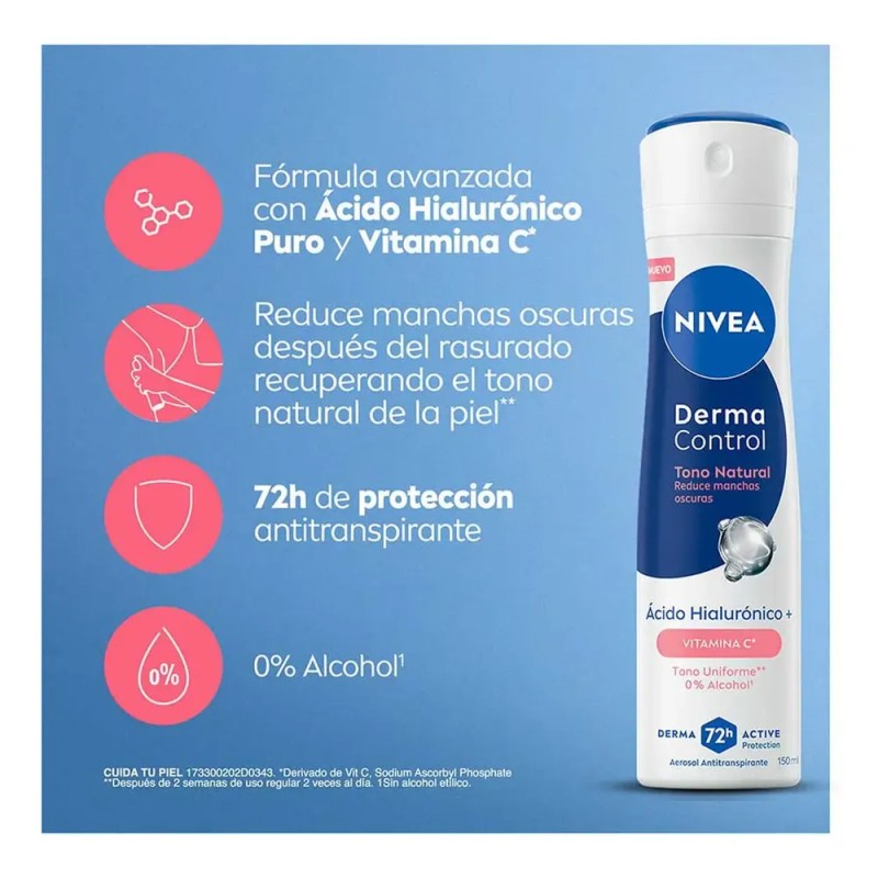 Desodorante Nivea Tono Natural Derma Control 150ml