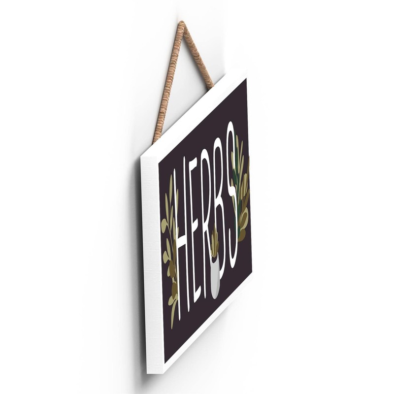 Global Designs Herbs Garden Theme Gift Idea Hanging Plaque