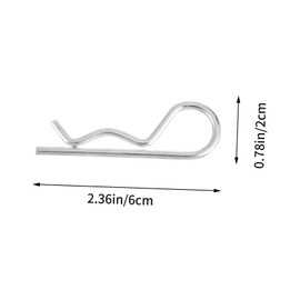Operitacx 20pcs R Shape Spring Pin Fastening Clip Carbon Steel Hairpin Cotter Clips for Mechanical Applications Durable Mower Fasteners Indoor Outdoor Use Easy to Install and Remove