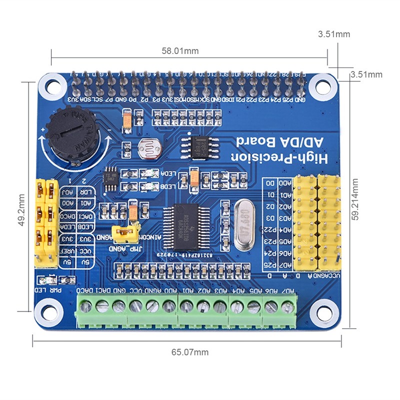 High Precision Ad DA Expansion Board Analog Digital Module for