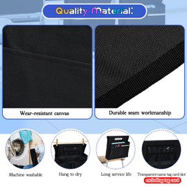 Lewtemi 6 Pack 18 x 17 Inch Chair Pockets for Classroom Pockets Organizer with 4 Chair Storage Slot Without Name Tag Chart Desk Seat Back Storage Organizer for School(Black)