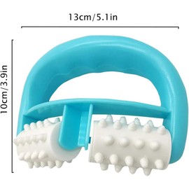 Cellulite Massager with Handle - Manual Anti-Cellulite Massage Roller for Thighs, Abdomen, Hips, Buttocks & Arms (Blue)