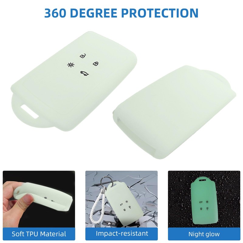 Pack of 2 Car Key Case Blue Compatible with Renault