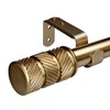 ILAISIHOME 1-1/8 Inch Diameter Antique Gold Curtain Rods with Knurl