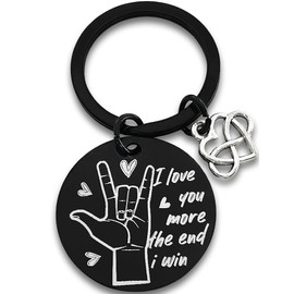 Zguhsadl Husband Wife Keychain Gifts Couple Girlfriend Boyfriend Birthday Wedding Gifts WifeyHubby ValentineDay LongDistance Keyring (B)