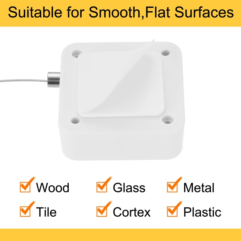sourcing map 4.9 ft Retractable Cable Lock with Latch Remote