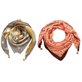 Zzxlw Women Magnetic Scarf Winter 2 Scarves Fashion Clasps Stylish and Versatile Warm and Cozy Neck Scarf 27.5 * 27.5 Inches