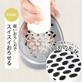 Shimomura 41689 Grater with Drainer, Radish, Made in Japan, Crisp Texture, Slanted for Light Grating Power, 2 Types of Grating, Anti-Slip, Udon Soba, Mizore Hot Pot, Grilled Fish, Grater, Tsubame