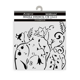 Stamperia - Thick Stencils for Scrapbooks, Albums, Cards, Bullet Journalling, and More, Flexible Material, Easy to Clean, Perfect for Hobbies, Crafts and Gifting (Hidden Grove, Flowers)