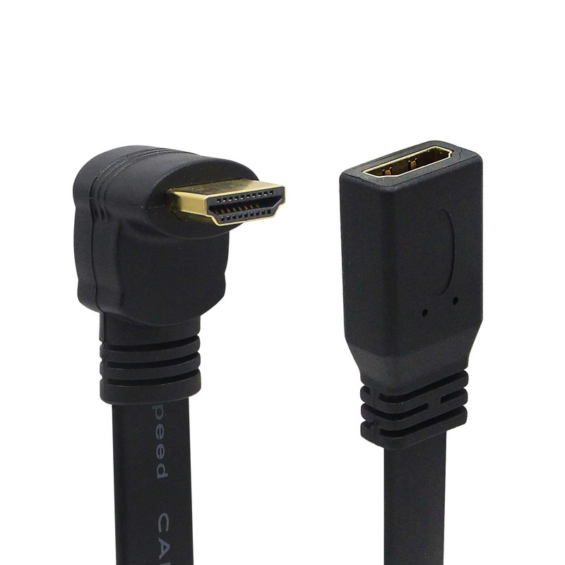 CERRXIAN 1FT Flat Slim High Speed HDMI Extension Cable A