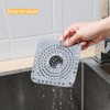 Drain Hair Catcher, Bathtub Drain Protecto 2 PCS （Gray Square）