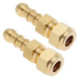 The Lord of the Tools 2pcs 8mm Gas Hose Pipe Connector Nozzle Fitting 1/2 Thread Brass Hose Connector Fit 8mm(5/16") Gas Hose Connector Used in Motorhomes and Caravans
