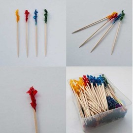 Funny fruit toothpick bamboo skewer double sided toothpick Toothpick outline 5ea