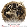 KAAYEE Wooden Puzzles for Adults, 3D Vision Effect 3D Deer