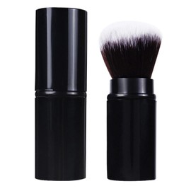 Retractable Airbrush Kabuki Brush for Face Makeup & Foundation Liquid Cream Powder with Aluminum Handle