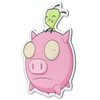 Invader Zim Gir on Pig Metal Wall Decor - Fun