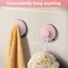 flintronic Pack of 2 Pink Wall Hooks, Suction Cups, Suction