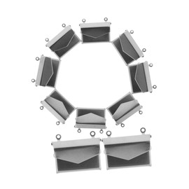 Operitacx Unique Photo Frame Necklace Pendants 10pcs Locket Necklace Chain for Versatile Jewelry Accessories