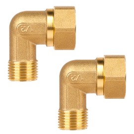 TCEUMIK Old Clawfoot Bath Tub Mount Faucet Elbows Installation Kit Adapter Connector for Faucet to Water Line 3/4'' IPS Female to 1/2'' IPS Male, 1 Pair
