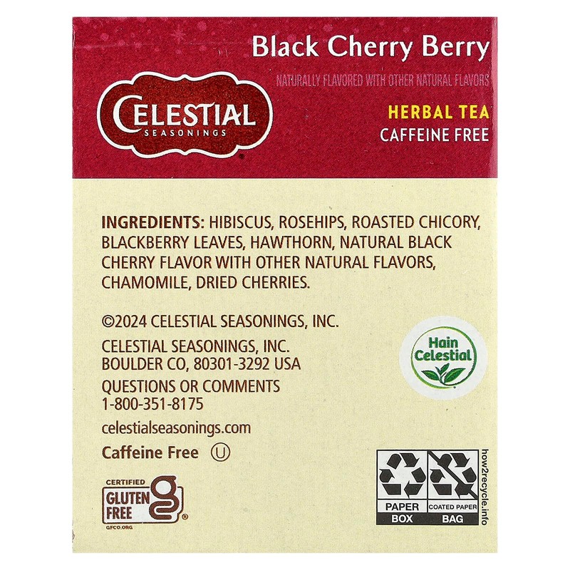 Celestial Seasonings Black Cherry Berry Tea, 20 ct